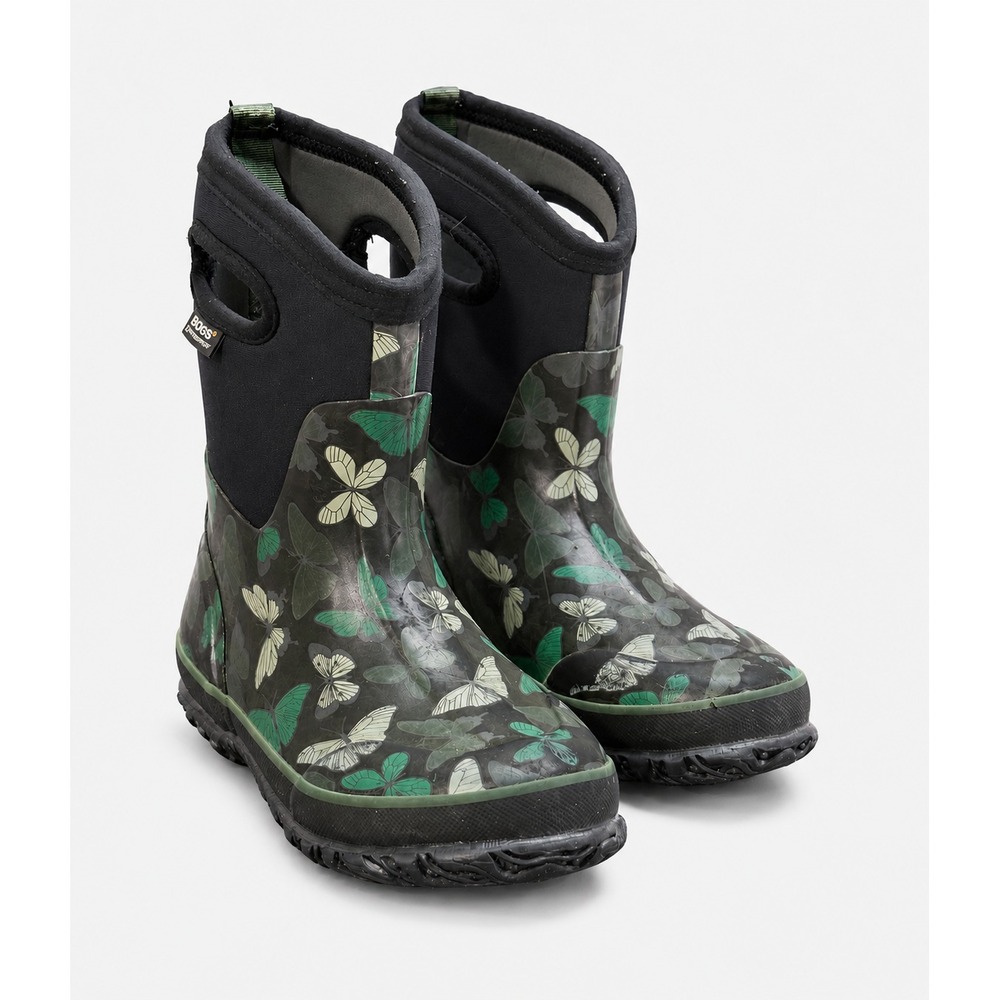 Bogs Classic Butterflies mid boots Women's Sz 6 Gardening Rainboots Waterproof